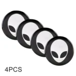 4 PCS Car-Styling Alien Pattern Metal Wheel Hub Decorative Sticker, Diameter: 5.8cm - Image 5