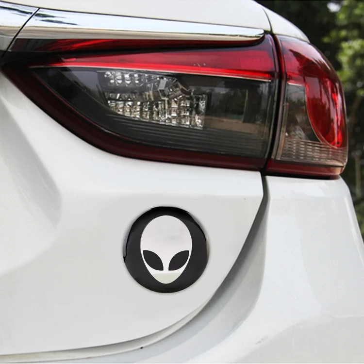 CMS35833_5.webp 4 PCS Car-Styling Alien Pattern Metal Wheel Hub Decorative Sticker, Diameter: 5.8cm - Image 6