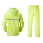 Durable Reflective Motorcycle Split Raincoat Pants Riding Bicycle Electric Bike Windproof Waterproof Rain Wear for Adult, Size: XL(Fluorescent Yellow) - Image 3