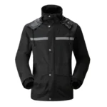 Durable Reflective Motorcycle Split Raincoat Pants Riding Bicycle Electric Bike Windproof Waterproof Rain Wear for Adult, Size: 2XL(Black) - Image 2