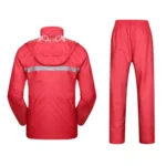 Durable Reflective Motorcycle Split Raincoat Pants Riding Bicycle Electric Bike Windproof Waterproof Rain Wear for Adult, Size: 2XL(Red) - Image 3