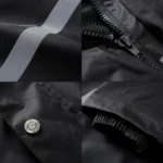 Durable Reflective Motorcycle Split Raincoat Pants Riding Bicycle Electric Bike Windproof Waterproof Rain Wear for Adult, Size: M(Black) - Image 4