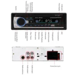 SWM-530 12V Universal Car Dual USB Charger Radio Receiver MP3 Player, Support FM & Bluetooth with Remote Control - Image 3