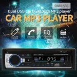 SWM-530 12V Universal Car Dual USB Charger Radio Receiver MP3 Player, Support FM & Bluetooth with Remote Control - Image 6