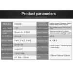 SWM-4022D HD 4.1 inch 12V Universal Car Radio Receiver MP5 Player, Support FM & Bluetooth & TF Card with Remote Control - Image 18