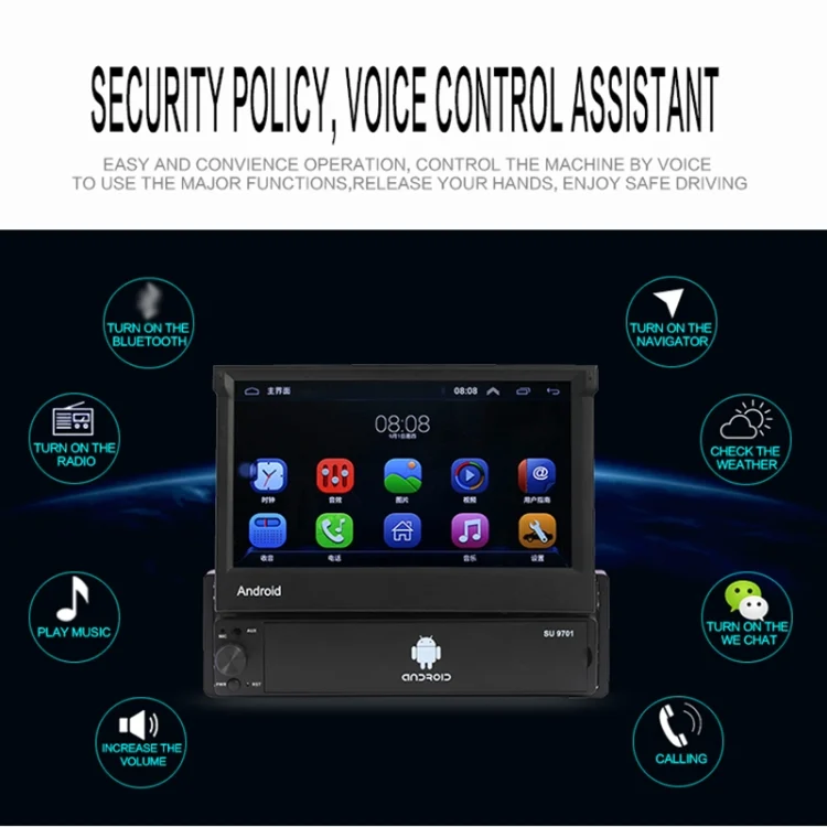 CMS3691_13.webp SU 9701 1GB+32GB 7 inch HD Foldable Universal Car Android Radio Receiver MP5 Player, Support FM & Bluetooth & TF Card & GPS & Phone Link & WiFi - Image 14