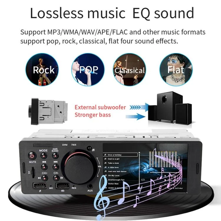 CMS3705_12.webp 7805 4.1 inch Universal Car Radio Receiver MP5 Player, Support FM & Bluetooth & TF Card with Remote Control - Image 13