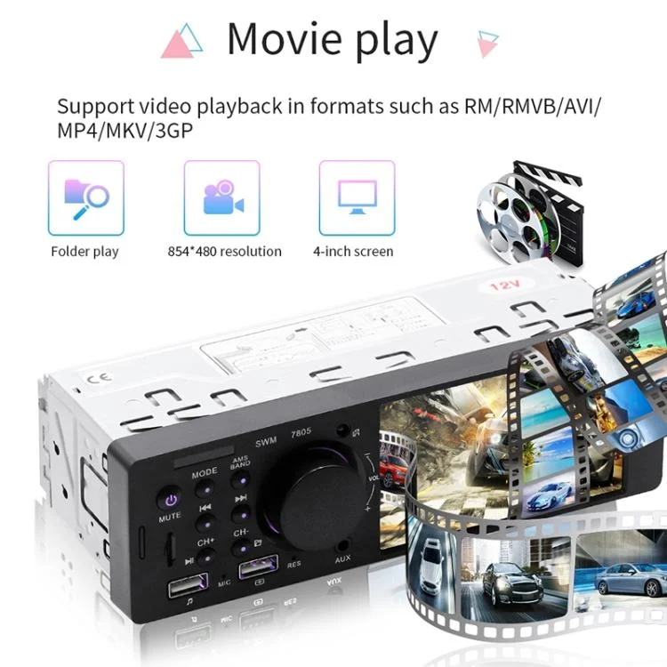 CMS3705_13.webp 7805 4.1 inch Universal Car Radio Receiver MP5 Player, Support FM & Bluetooth & TF Card with Remote Control - Image 14
