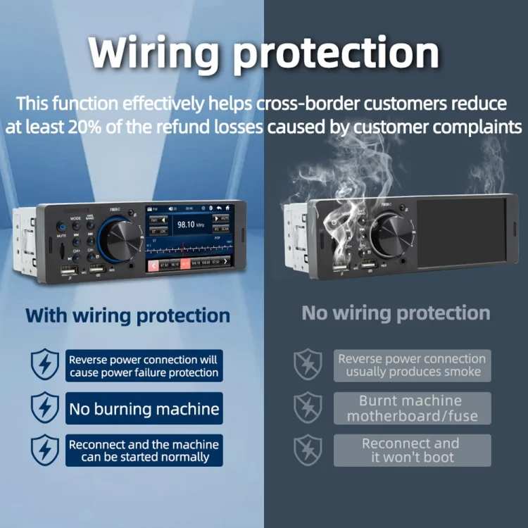 CMS3706_15.webp SWM-7805C 4.1 inch Touch Screen Universal Car Radio Receiver MP5 Player, Support FM & Bluetooth & TF Card with Remote Control - Image 16