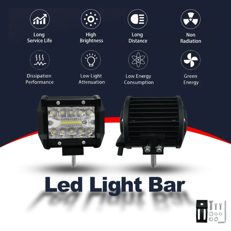 CMS3802_13.webp 4 inch 15W 1500LM LED Strip Lamp Working Refit Off-road Vehicle Light Roof Strip Light - Image 14