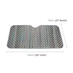 Sun Shade Three Compartments Car Windshield Visor Cover Block Front Window Sunshade UV Protect, Size: 140 x 70cm - Image 2