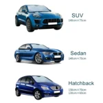 Sun Shade Three Compartments Car Windshield Visor Cover Block Front Window Sunshade UV Protect, Size: 140 x 70cm - Image 7