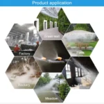 Outdoor Lawn Garden PE Hose Mist Watering Line Misting Cooling System with 16 x Mist Nozzles, Length: 12m - Image 7