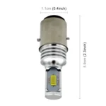H6/BA20D 1000LM 72W 6000K White Light 2-LED 3570 Bulbs Motorcycle Headlights, DC 12-24V - Image 3