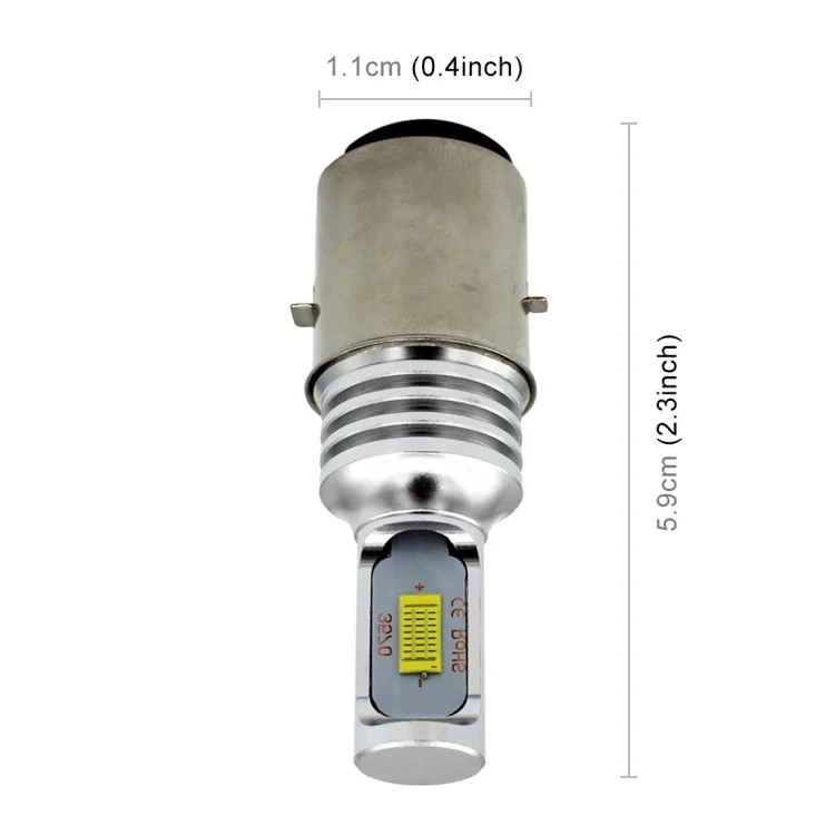 CMS4040_2.webp H6/BA20D 1000LM 72W 6000K White Light 2-LED 3570 Bulbs Motorcycle Headlights, DC 12-24V - Image 3