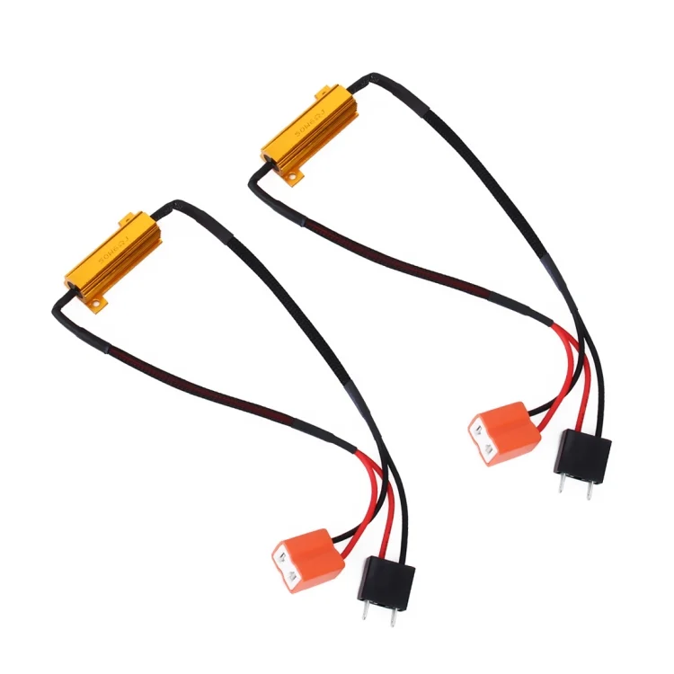 CMS4042.webp 2 PCS H7 50W 6 Ohms Load Resistor Car Canbus Error Canceller Decoder Cable - Image 1