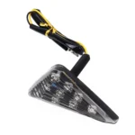 2 PCS Triangle Shape DC 12V Motorcycle 9-LED Yellow Light Turn Signal Indicator Blinker Light - Image 2