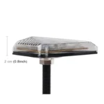 2 PCS Triangle Shape DC 12V Motorcycle 9-LED Yellow Light Turn Signal Indicator Blinker Light - Image 4