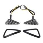 2 PCS Triangle Shape DC 12V Motorcycle 9-LED Yellow Light Turn Signal Indicator Blinker Light - Image 6
