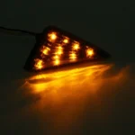 2 PCS Triangle Shape DC 12V Motorcycle 9-LED Yellow Light Turn Signal Indicator Blinker Light - Image 7