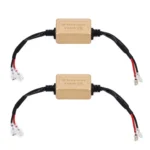 2 PCS H1 H3 LED Headlight Canbus Error Free Computer Warning Canceller Resistor Decoders Anti-Flicker Capacitor Harness - Image 2