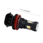 2 PCS Super Bright H11/H8 DC 12V 5W 350LM Auto Car Fog Light with 16 SMD-3030 LED Bulbs Lamp, White + Yellow Light - Image 4