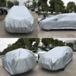 PEVA Anti-Dust Waterproof Sunproof SUV Car Cover with Warning Strips, Fits Cars up to 4.7m(183 inch) in Length - Image 5