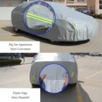 PVC Anti-Dust Sunproof SUV Car Cover with Warning Strips, Fits Cars up to 4.8m(187 inch) in Length - Image 4