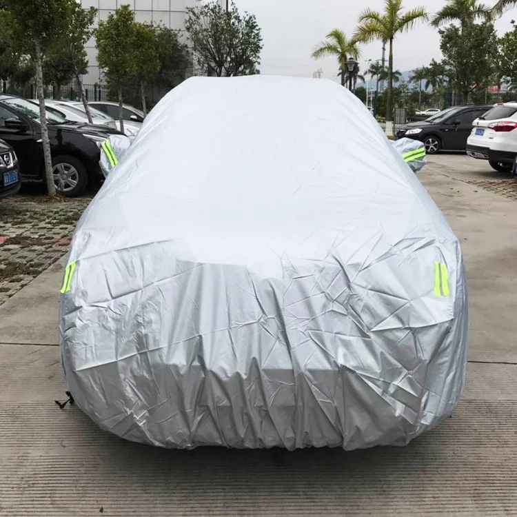 CMS41024.webp PVC Anti-Dust Sunproof SUV Car Cover with Warning Strips, Fits Cars up to 4.7m(183 inch) in Length - Image 1