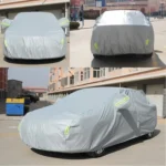 PVC Anti-Dust Sunproof Hatchback Car Cover with Warning Strips, Fits Cars up to 4.5m 177 inch Length - Image 5