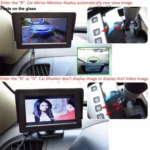PZ601-C TFT LCD 2 Video Input 4.3 Inch Parking Monitor 2 in 1 with 648*488 Pixels Rear View Camera Glass Lens with 6m RCA Video Cable - Image 6