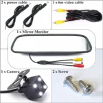PZ603 Car Video Monitor HD Auto Parking LED Night Vision CCD Reverse Rear View Camera with 4.3 inch Car Rear View Mirror - Image 6