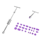 Auto Repair Body Tool Kit PDR Dent Paintless Repair Tools Dent Puller Slide Hammer Reverse Hammer Aluminum Suction Cups for Dent - Image 2
