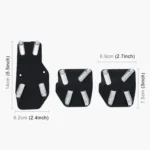 CS-321 3 in 1 Non-Slip Manual Car Truck Pedals Foot Brake Pad Cover Set - Image 3
