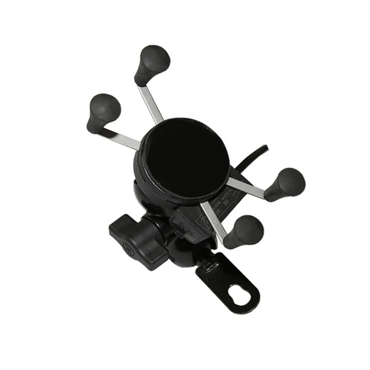 CMS4430_1.webp Universal 12V Motorcycle USB Phone Charger with Holder, Suitable for 3.5-6.5 inch Smartphones - Image 2