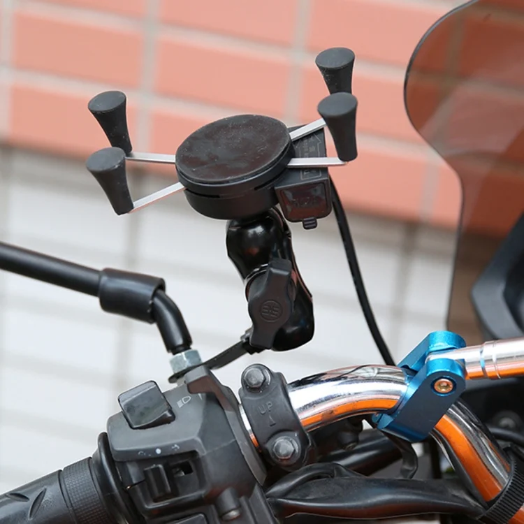CMS4430_3.webp Universal 12V Motorcycle USB Phone Charger with Holder, Suitable for 3.5-6.5 inch Smartphones - Image 4