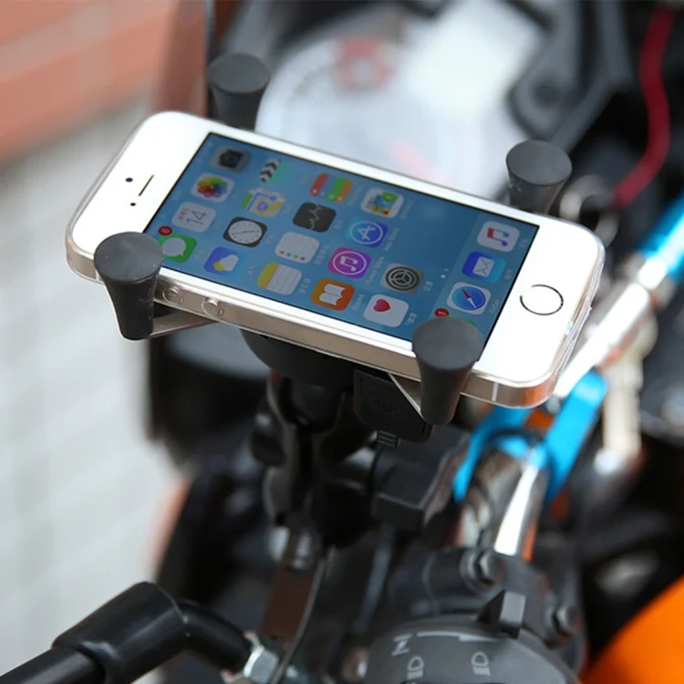 CMS4430_4.webp Universal 12V Motorcycle USB Phone Charger with Holder, Suitable for 3.5-6.5 inch Smartphones - Image 5
