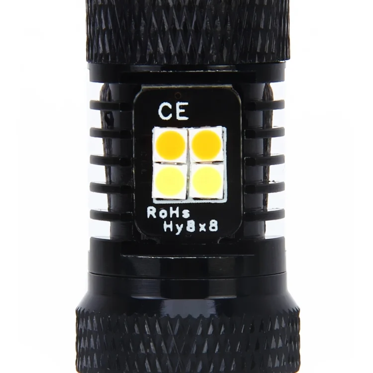 CMS4446_5.webp 2 PCS Super Bright PSX24W DC 12V 5W 350LM Auto Car Fog Light with 16 SMD-3030 LED Bulbs Lamp, White + Yellow Light - Image 6