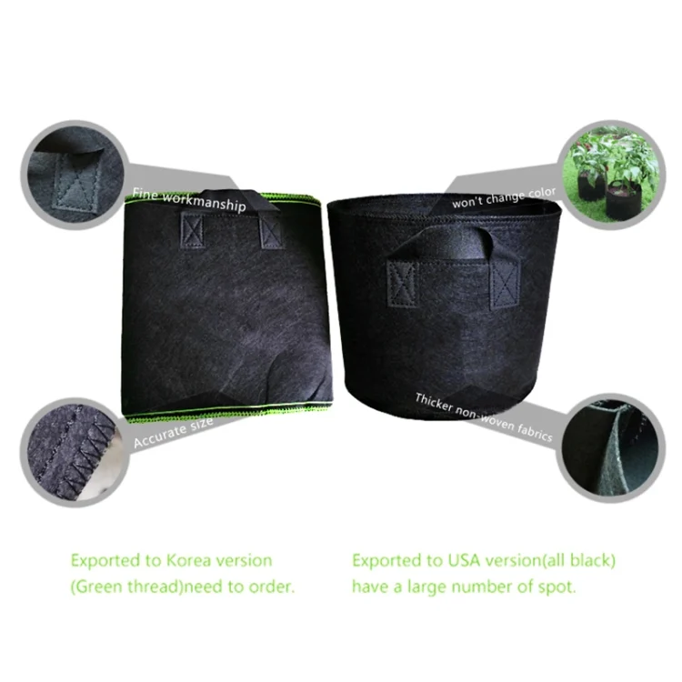 CMS4475_7.webp 3 Gallon Planting Grow Bag Thickened Non-woven Aeration Fabric Pot Container with Handle - Image 8