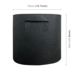 15 Gallon Planting Grow Bag Thickened Non-woven Aeration Fabric Pot Container with Handle - Image 3