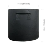 20 Gallon Planting Grow Bag Thickened Non-woven Aeration Fabric Pot Container with Handle - Image 3