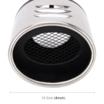 Universal Car Styling Stainless Steel Curved Bolt-on Exhaust Tail Muffler Tip Pipe with Mesh - Image 5
