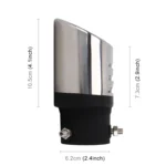 Universal Car Styling Stainless Steel Straight Bolt-on Exhaust Tail Muffler Tip Pipe with Mesh - Image 4