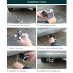 Universal Car Styling Stainless Steel Curved Double Outlets Exhaust Tail Muffler Tip Pipe - Image 7