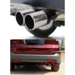 Universal Car Styling Stainless Steel Straight Double Outlets Exhaust Tail Muffler Tip Pipe - Image 9