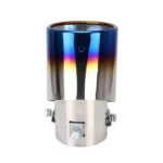 Universal Car Styling Stainless Steel Curved Exhaust Tail Muffler Tip Pipe - Image 3