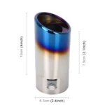 Universal Car Styling Stainless Steel Straight Exhaust Tail Muffler Tip Pipe - Image 4