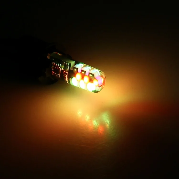 CMS4506_8.webp 2 PCS W5W 194 T10 Multi Colors COB 12 SMD RGB LED Bulbs with Remote Control Wedge Side Lights License Plate Lamp, DC 12V - Image 9
