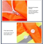 Adult Split Reflective Raincoats Rain Pants Cleaners Waterproof Clothes Labor Insurance Safety Sanitation Suits, Size: M - Image 6