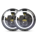 2 PCS 7 inch IP68 Waterproof 6500K 75W LED Headlight Hi/Lo Beam Driving Lamp for Jeep Wrangler JK TJ LJ - Image 2
